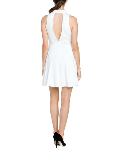 OFF WHITE Abito svasato ABS by Allen Schwartz bianco sporco vestibilità $ 260 vendita al dettaglio TAGLIA 6 NUOVO