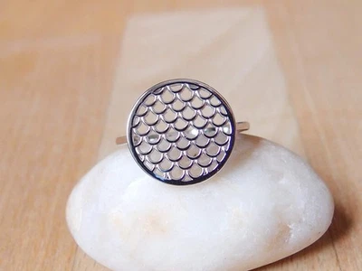 Rachel Galley Wave Ring Rhodium plated 925 Sterling Silver Size N - Image 1 of 4