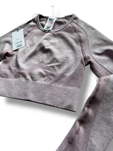 Gymshark Women’s Cropped Workout Top Lilac XS NWT Fitness Activewear - Picture 1 of 7