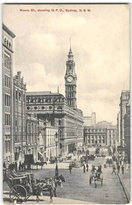 Postal vintage de Moore Street Scene, GPO Australia SYDNEY, NSW 1910 - Imagen 1 de 2