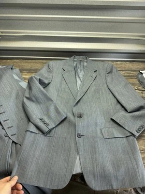 Traje Abrigo Pantalones Vintage Christian Dior Monsieur Azul Gris 34x29 Traje 40 Aprox Foto 1 de 4