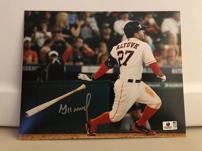 FOTOGRAFÍA FIRMADA POR JOSE ALTUVE AUTOGRAFIADA 8"X10" HOUSTON ASTROS con certificado de autenticidad nueva Foto 1 de 2