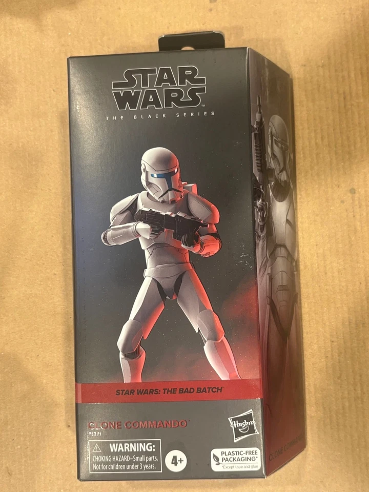 FIGURA DE ACCIÓN HASBRO STAR WARS SERIE NEGRA BAD BATCH CLONE COMMANDO 6" Foto 1 de 1