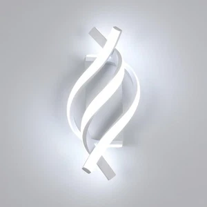 Modern LED Wall Sconce 21W Indoor Wall Sconces Light Cool White 6500K Spiral ... - Picture 1 of 8