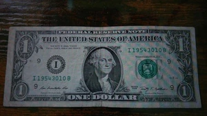 2009 Series $1 Dollar Birthday Note  Mar. 10, 1954  I19543010B Good Shape - Picture 1 of 2