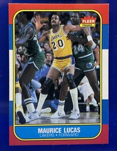 1986 FLEER BASKETBALL #66 MAURICE LUCAS QUASI NUOVO LOS ANGELES LAKERS - Foto 1 di 2