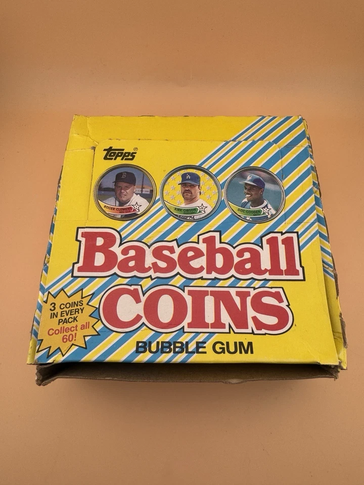1989 Topps Baseball Coins Complete Wax Box - 36 Factory Packs w/ Gum