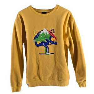 Hélas Skateboard DOG Crewneck Butter Yellow 100% Cotton Pullover Sun Herren XL - Bild 1 von 6