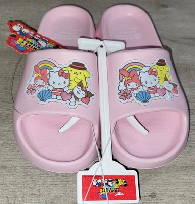 Sandálias Sanrio Hello Kitty & Friends My Melody almofada rosa tamanho 13 1 nova com etiquetas - Imagem 1 de 4
