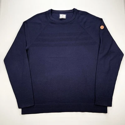 Suéter masculino Royal Robbins Ventour tamanho XL azul marinho escuro mistura de lã merino - Imagem 1 de 4