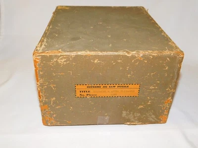 Vintage SUPREME JIG SAW PUZZLE  Wooden Jigsaw Columbus & Queen Elizabeth 1500 - Image 1 of 4