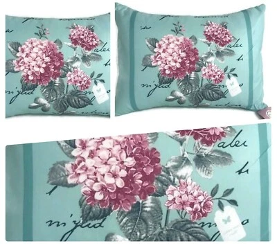 Set of 3 Vintage Teal Floral Boudoir Bedroom Rectangular Cushion 30x50cm - Image 1 of 4