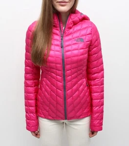 Women's THE NORTH FACE Thermoball Jacket Hooded Fuchsia Size XS - Picture 1 of 10