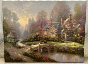 Thomas Kinkade Original Canvas Painting "Beyond spring gate" - Picture 1 of 4