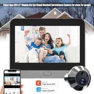 Wifi Türspionkamera 4,3" LCD-Farbbildschirm Digitaler Türspion Bewegungsmelder - Bild 1 von 23