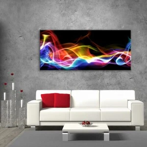 Glass Picture Toughened Wall Art Unique Modern Print Abstract Waves Any Size - Picture 1 of 4