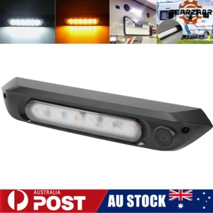 287MM DUAL LED Caravan Awning Lights 12V 24V Amber White Waterproof With Switch - Picture 1 of 14