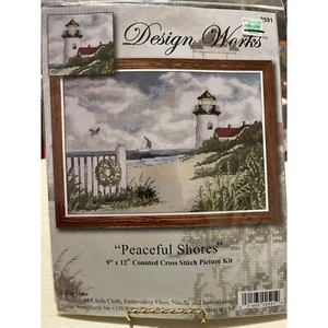 Peaceful Shores Counted Cross Stitch by Design Works #2591 Alan Giaa - Picture 1 of 2