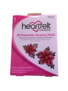 Heartfelt Creations 3D POINSETTIA SHAPING MOLD HCFB1-463 Card Easy Flowers New - Picture 1 of 5