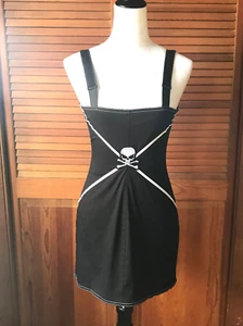 Sexy Mini Vestido Phaze UK Gótico Punk Calavera Espalda Algodón 10 = S - Imagen 1 de 8