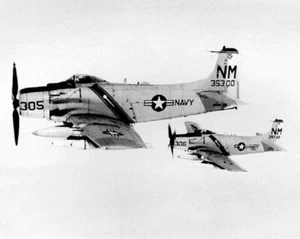 U.S. Navy Douglas A-1H Skyraiders Attack Squadron 52 8x10 Vietnam War Photo 525 - Picture 1 of 1