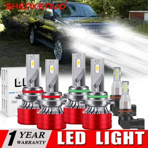 Para For Ford Explorer 2002 2003 2004 2005 6K faro LED alto/bajo +luz antiniebla - Imagen 1 de 12