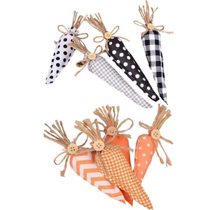 4x Easter Carrot Stuffed Cute Artificial Stuffed Easter Fabric Carrot Toys Decor - Picture 1 of 14