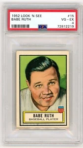 1952 Topps Look N See BABE RUTH #15 PSA 4 VG/EX Condition *UNDERGRADED* - Picture 1 of 2