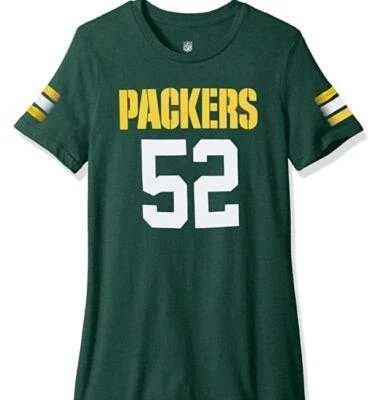 NFL Niñas Arcilla Matthews Green Bay Packers Rayas Principales Cuello en V, Grande/14 Foto 1 de 3