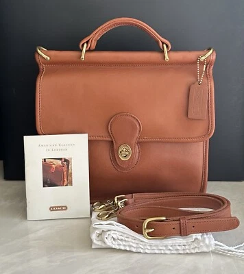NWT COACH VINTAGE BRITISH TAN WILLIS TOP HANDLE CROSSBODY BAG BRASS USA 9927 - Image 1 of 4