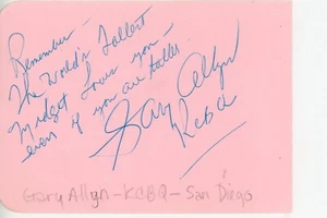 Famed Radio Host - Gary Allyn - San Antonio Radio Hall of Fame & his autograph - Picture 1 of 1