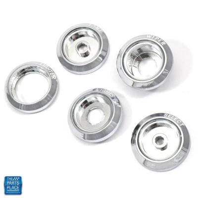 1967-1972 Pontiac GTO LeMans 5 Piece Dash Bezel Set With White Lettering - Imagem 1 de 2