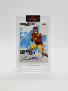 2023 Leaf Signature Series CALEB WILLIAMS Auto Autograph 1/1 - 1 of 1 🔥🔥
