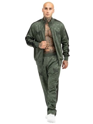 Tapout Punkass Trainingsanzug Herren Jogginganzug Olive Black 47420 - Bild 1 von 4