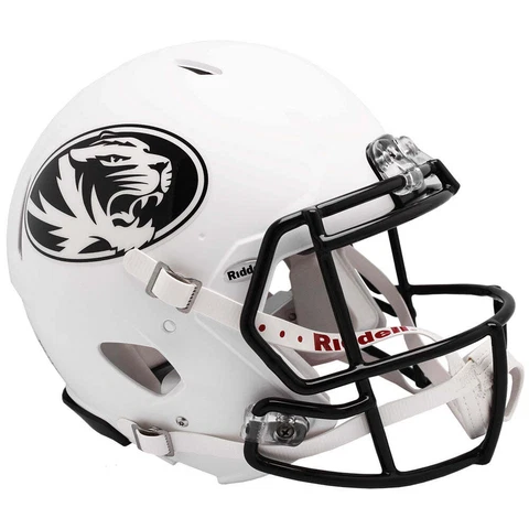 Missouri Tigers White Riddell Speed Authentic Football Helmet Cover