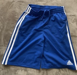 Adidas  Boys Blue Shorts Size 10/12 - Picture 1 of 5