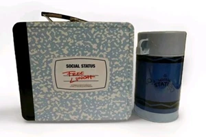 Brotdose "Sozialstatus, kostenloses Mittagessen" aus Metall mit Thermoskanne  - Bild 1 von 12