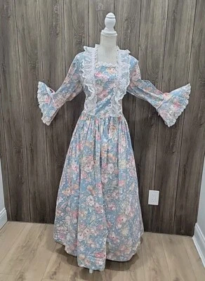 VTG Handmade Colonial Floral Dress Women Pioneer Costume Modest Prairie Large? - Image 1 of 4