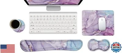 ArtSo Keyboard Wrist Rest and Mouse Pad with Wrist Support Set Ergonomic Coas - Image 1 of 4