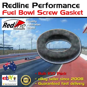New Redline Fuel Bowl Screw Gasket Fits Holley Carb Bulk 100 Pack - Picture 1 of 1