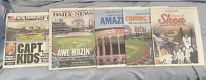 5 NEW YORK METS NEW CITIFIELD STADIUM NY POST & DAILY NEWSPAPER SECTIONS 2009 - Picture 1 of 9