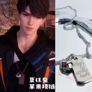 Love and Deepspace Cosplay Caleb Identity Tag Necklace Apple Amulet Necklace - Picture 1 of 8