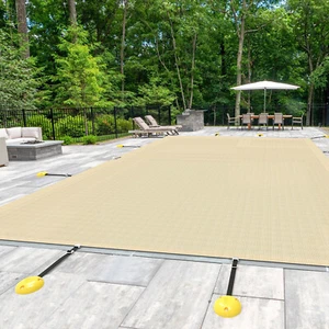 Inground Pool Cover Rectangle Sand Safety Winter Cover Yard Garden Swimming Pool - Picture 1 of 9