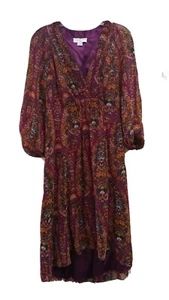 Jessica Simpson Dress Cottage Core 8 Hippie Chic Boho Purple Cottagecore  - Picture 1 of 9