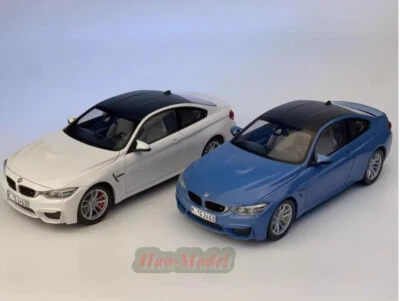 Paragon 1/18 BMW M4(F82) Alloy Metal Diecast Car Model Simulation White/Blue - Image 1 of 4