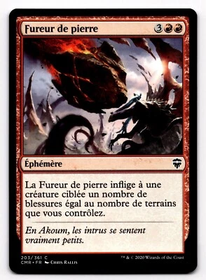 MTG Stonefury 203/361  Commander Legends Fureur de pierre French - Image 1 of 2