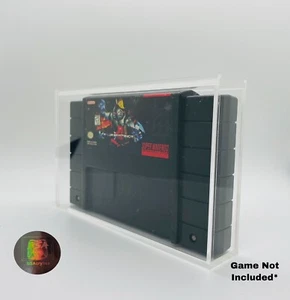 Super Nintendo SNES Cartridge Video Game Acrylic Display Case Protector - Picture 1 of 2