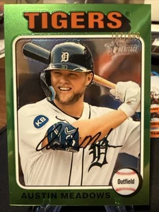 2024 Topps Heritage High Number Chrome /699 #350 Austin Meadows, Detroit Tigers - Picture 1 of 2