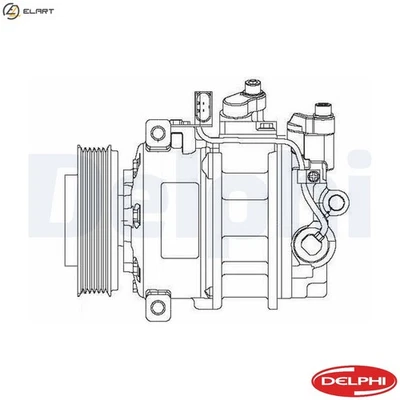 COMPRESSOR AIR CONDITIONING CS20475 FOR BKS/CASA/CCMA/CATA/CNRB/CRCA 3.0L 6cyl - Image 1 of 4