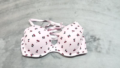 Victoria's Secret Pink Cherry Print 38B Lightly Lined Full Coverage T-Shirt Bra - Image 1 of 4